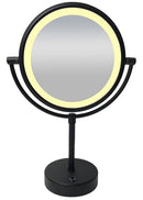 Scheerspiegel staand LED op batterijen mat zwart