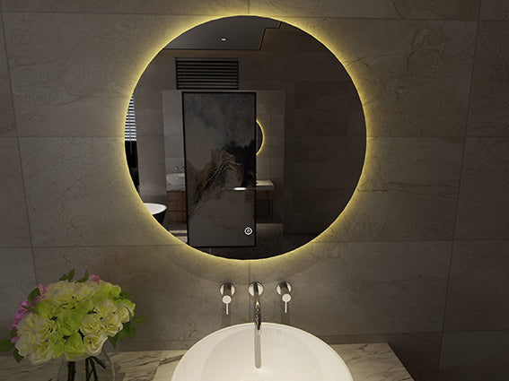 Miroir Giro rond avec LED, dimmable 60 cm