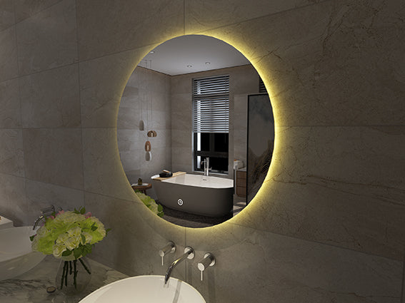 Miroir Giro rond avec LED, dimmable 80 cm