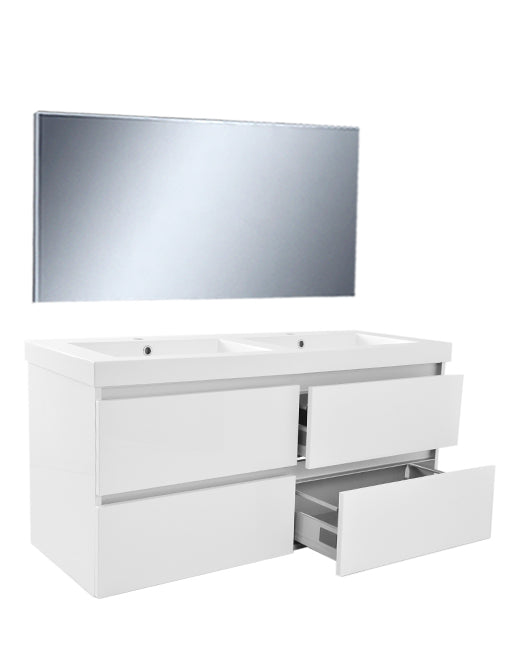 Ensemble de meubles Vision (avec miroir) 120 cm blanc