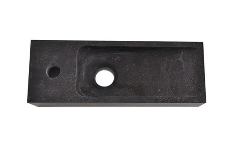 Fontein links 38x14x8 cm hardsteen gezoet