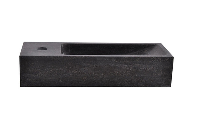 Fontein links 38x14x8 cm hardsteen gezoet