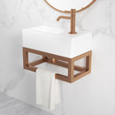 Nick frame voor fontein 395 x 150 x 215 mm geborsteld brons koper PVD