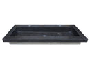 Raw wastafel enkel met 2 kraangaten 120x46x5 cm hardsteen gezoet