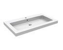Kera wastafel enkel met 1 kraangat 80x46x5 cm keramiek glans wit