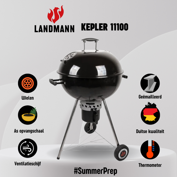 Barbecue à charbon Grillchef by Landmann KogelBBQ ø 53 cm Noir