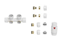 Set thermostatisch onderblok haaks links/rechts glans wit