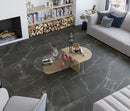 Quasar Black Floor Tile 60x120 cm Rectangle – Matte Porcelain Frost-resistant – Deep Black Marble Look