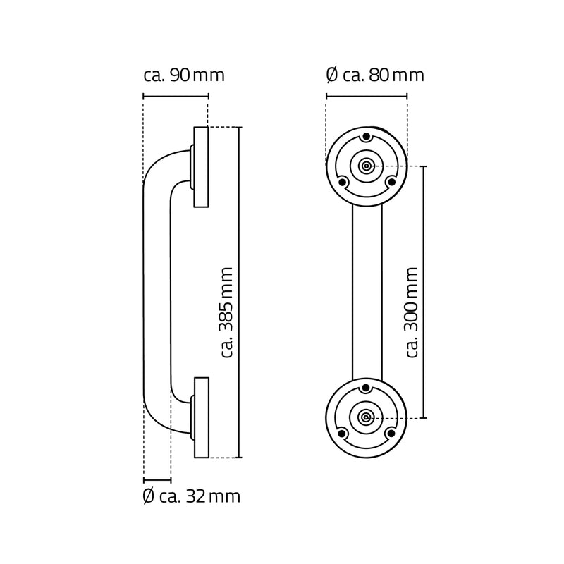A00130001 Badgreep 30 Cm Chr (Rvs)
