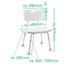 Ridder Sam badkamerstoel verstelbaar wit