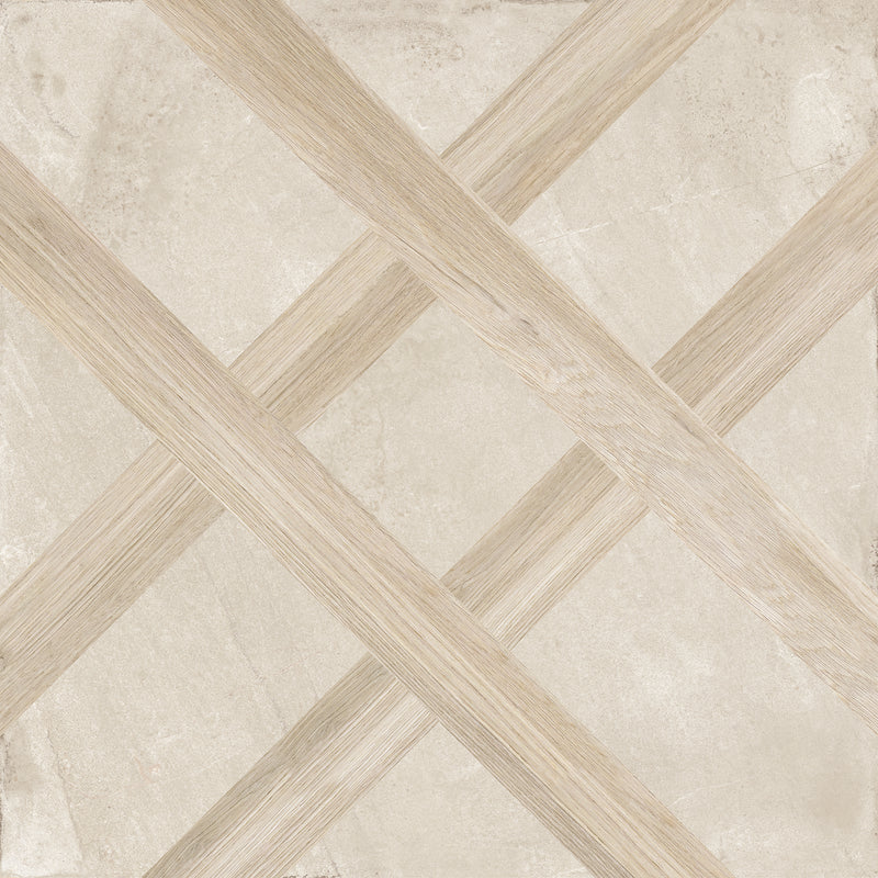 Vloertegel Flora marble 600 bone decor grip ret. 60 x 60 cm