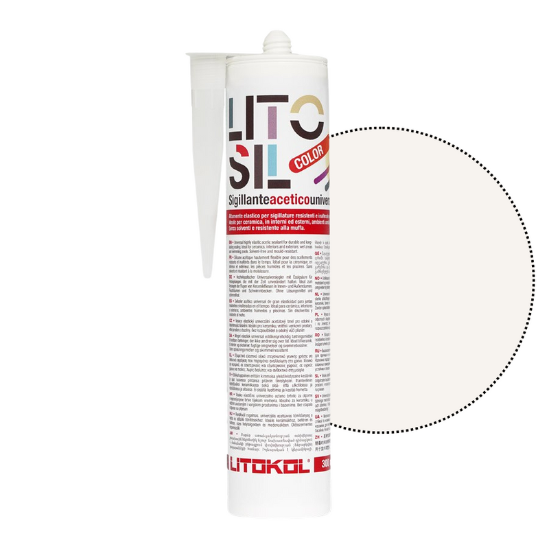 Litokol Litosil mastic silicone 300ml Blanc 2