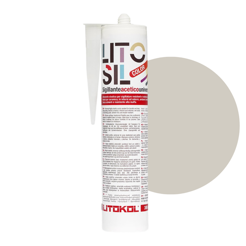 Litokol Litosil mastic silicone 300ml Argent 1