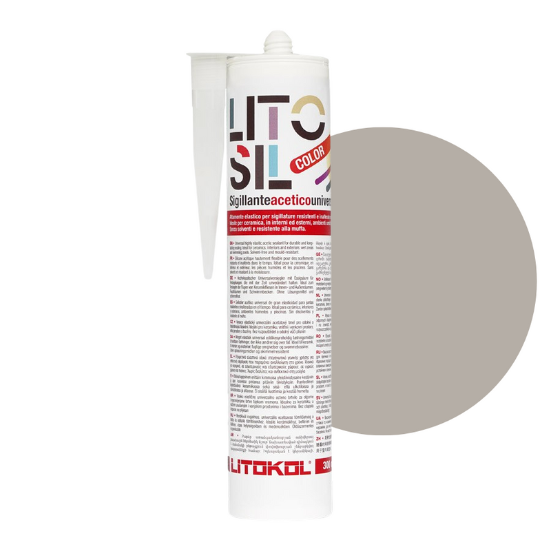 Litokol Litosil mastic silicone 300ml Argent 2