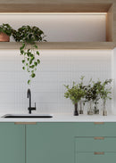 Carrelage mural Deco Lingot Blanc 32x62,5 cm Rectangulaire - Porcelaine Semi-brillante - Teinte Blanc Radiant