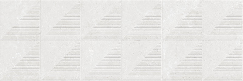 Wall tile Hauteville Carved White Decor 25x75cm