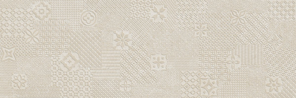 Wall tile Hauteville Stamp Cream Decor RC 40x120cm