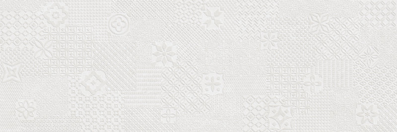 Wall tile Hauteville Stamp White Decor 40x120cm