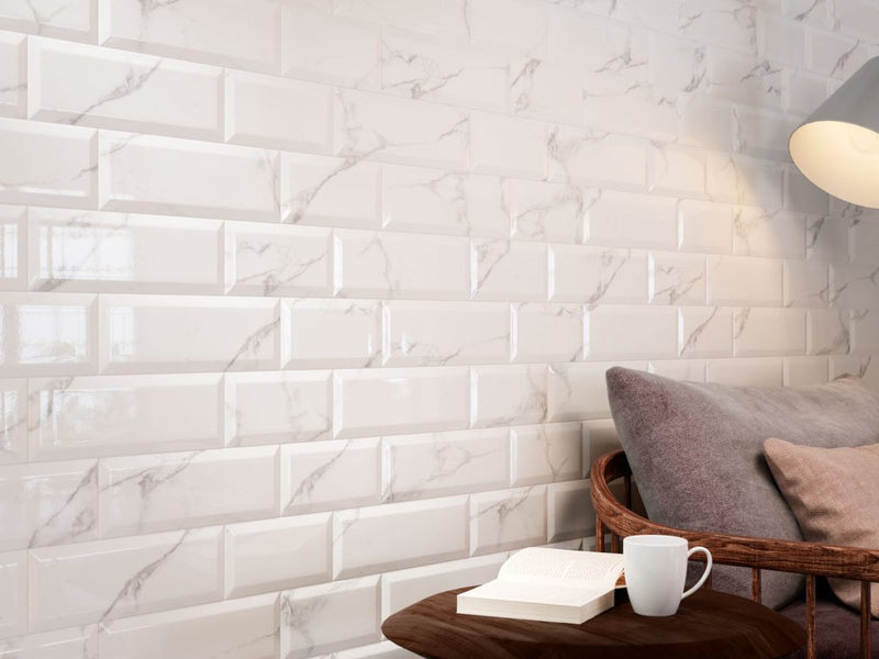 Wall tile Carrara Biselado Brillo 10X20cm