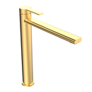 Robinet de lavabo Rondo by FuturBath mitigeur haut brossé or mat H-29cm