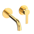 Mitigeur de lavabo à encastrer commande monocommande or mat brossé Rondo de FuturBath avec corps encastré