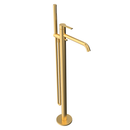 Rondo Freestanding Bathtub Faucet with Hand Shower - Brushed Matte Gold - 91cm