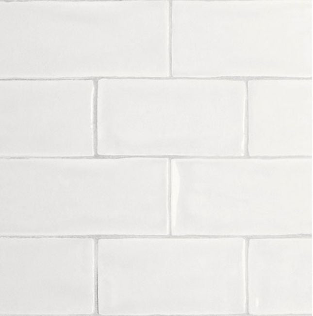 Wall tile Mayolica White 7.5x15 cm matt