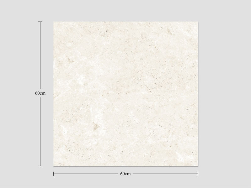 Terrastegel Travetin beige, 60 x 60 x 2 cm gerectificeerd
