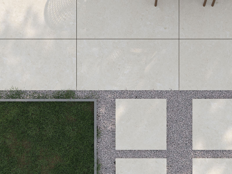 Carrelage terrasse Travetin beige, 60 x 60 x 2 cm rectifié