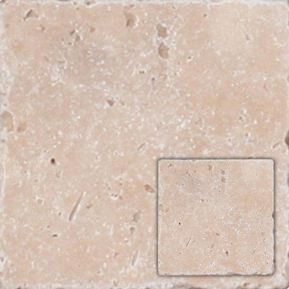 Natural stone Travertino chiaro 10.0 x 10.0 cm