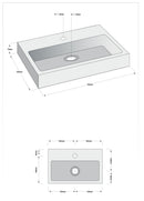 Complete Fountain Set Karl Hardstone with Chrome Tap and Drain Set (37x23.5x7 cm) by L'Aqua®