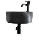 Complete Fountain Set Gustav Hardstone with Matt Black Tap and Drain Set by L'Aqua®