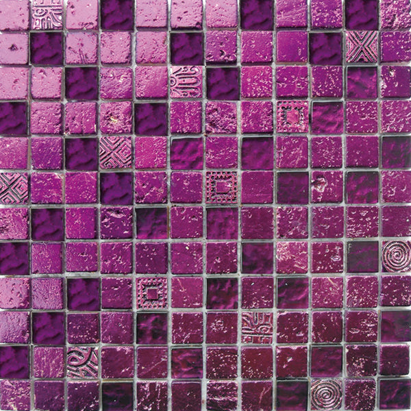 Mosaïque Bo.010 mélange violet 29,5 x 29,5 cm