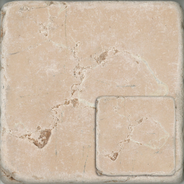 Natural stone Rosa perlin antique 10 x 10 x 1.0 cm