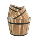 Round planter S Tub Lignum Acacia FSC 37 x 26 cm Natural
