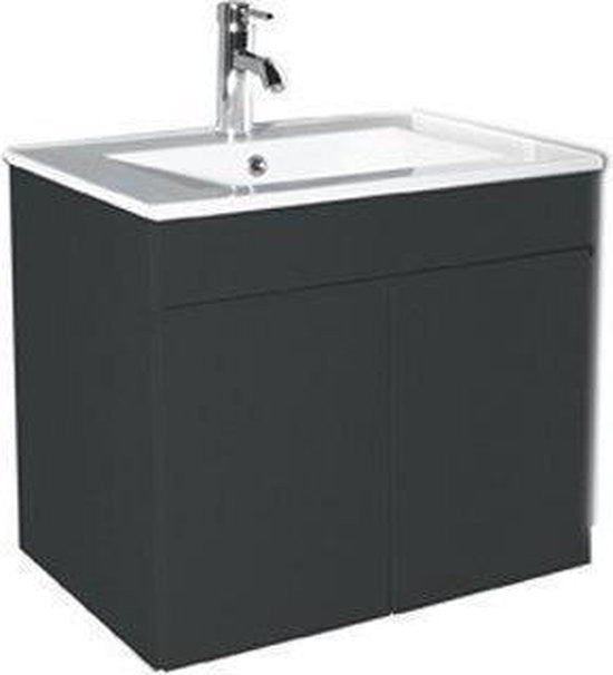 Meuble de salle de bain Slimline piètement anthracite 60 cm