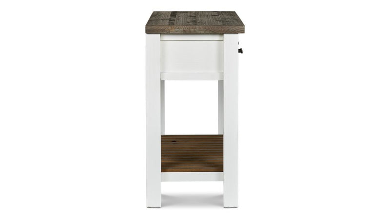 Sidetable 2 lades  wit 130x40x75cm