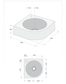 Complete Fonteinset Viktor Natuursteen met Chroom Lange Kruiskopkraan en Afvoerset by L'Aqua®