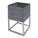Square planter Lignum Acacia FSC 35 x 35 cm + stainless steel frame 35 x 35 cm