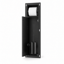 AquaVik Porte-rouleau de papier toilette et brosse Røk intégré carrelable Nattmörk noir mat