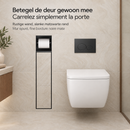 AquaVik Porte-rouleau de papier toilette et brosse Røk intégré carrelable Nattmörk noir mat