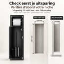 AquaVik Porte-rouleau de papier toilette et brosse Røk intégré carrelable Nattmörk noir mat