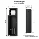 AquaVik Porte-rouleau de papier toilette et brosse Røk intégré carrelable Nattmörk noir mat