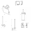 AquaVik Åsmund Toiletaccessoireset Nattmörk Mat Zwart 3-delig – Wandmontage