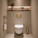 AquaVik Åsmund Ensemble d'accessoires de toilette Stockholm Or 3 pièces – Fixation murale
