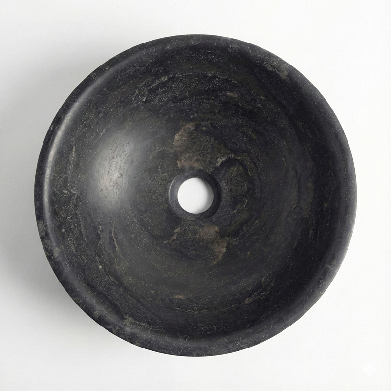 AquaVik Waskom Sten Hardsteen Gezoet 32x12 cm