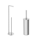 AquaVik Åsmund Ensemble d'accessoires de toilette en acier inoxydable brossé 2 pièces – Autoportant