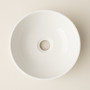 AquaVik Washbasin Björk Ceramic Round 28x10 cm Gloss White
