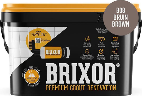 Brixor Kit de rénovation de joints premium B-08 marron 1,3 kg