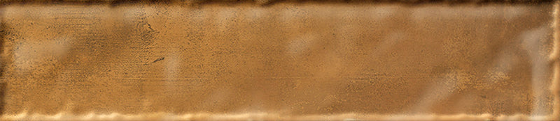 Carrelage mural rectangulaire Monpelli Ochra Mix 6,5 x 29,8 cm – Céramique brillante rectifiée – Tons ocre terreux